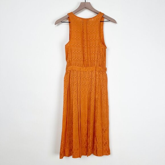 Anthropologie 100% Silk Grand Slam Jacquard Knit Tennis Racket Midi Dress Preppy - Picture 11 of 12